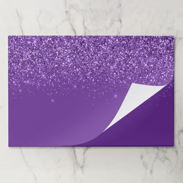 Sparkly Royal Purple Glitter Paper Pad (Folded)