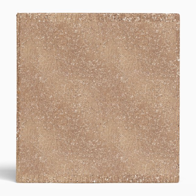 Sparkly Shiny Glitter Rose Gold 3 Ring Binder (Front)