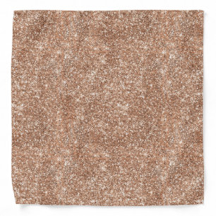 Sparkly Shiny Glitter Rose Gold Bandana