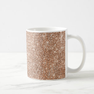 Sparkly Shiny Glitter Rose Gold Coffee Mug