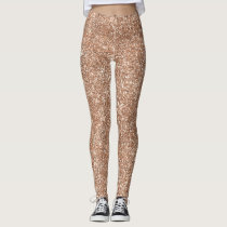 Sparkly Shiny Glitter Rose Gold Leggings Sparkly Shiny Glitter Rose Gold Leggings