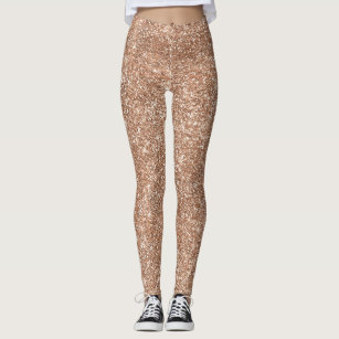 Custom Women's Gold Glitter Leggings
