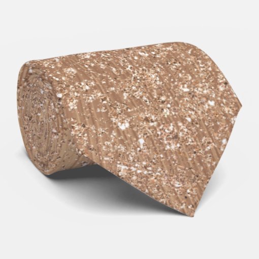 sparkly rose gold tie