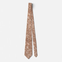 Sparkly Shiny Glitter Rose Gold Neck Tie Sparkly Shiny Glitter Rose Gold Neck Tie