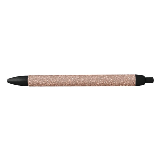Sparkly Shiny Glitter Rose Gold Pen (Front)