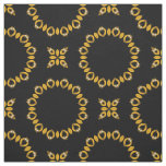 Sparkly Shiny Luxury Elegant Gold &amp; Black Pattern Fabric