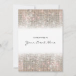 Sparkly Silver Faux Sequins Festive Party Invitation at Zazzle