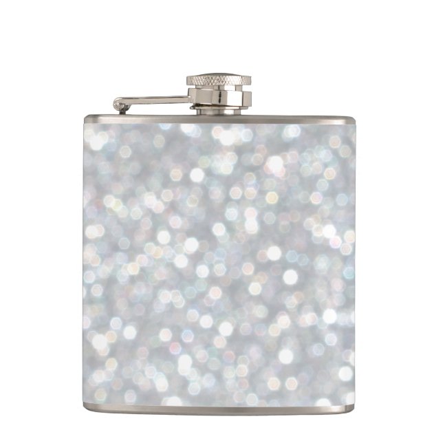 Sparkly Silver Flask (Front)