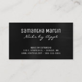Sparkly Silver Glitter Black Foil Business Card (Back)