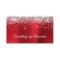 Sparkly Silver Glitter Bright Red Satin Foil