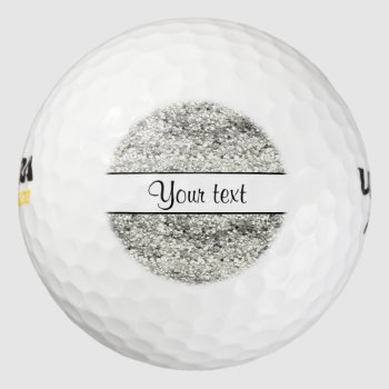 Sparkly Silver Glitter Golf Balls by kye_designs at Zazzle