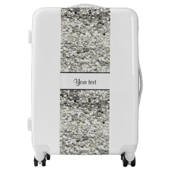 Sparkly Silver Glitter Luggage by kye_designs at Zazzle