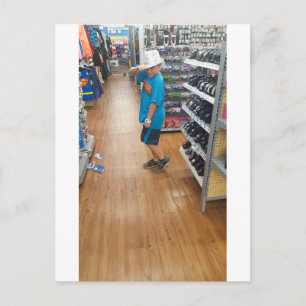 Sparkly Silver Hat Postcard