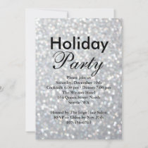 Sparkly Silver Holiday Corporate Invitation