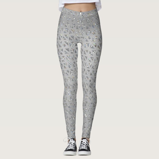 Sparkly Silver Leggings (Front)
