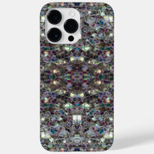 Sparkly silver mosaic Mandala bling abstract Case-Mate iPhone 14 Pro Max Case