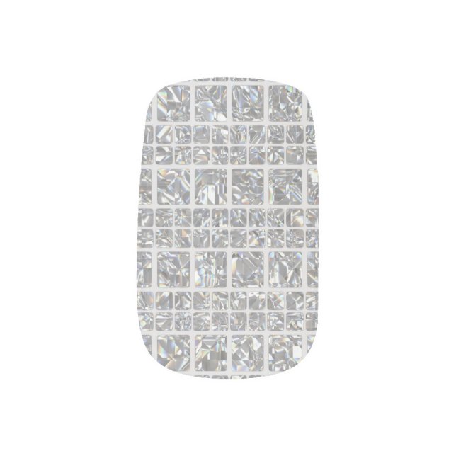 Sparkly Silver Nail Art (Left Thumb)