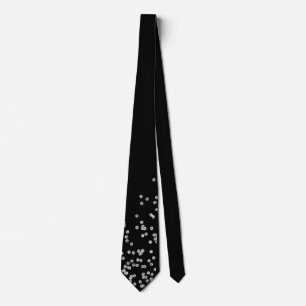 Sparkly Silver Sparkles Neck Tie