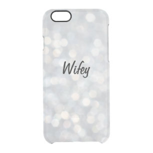 Sparkly Silver Wifey iPhone 6/6s Case