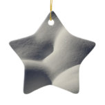 Sparkly Snow Mounds Abstract Nature Ceramic Ornament