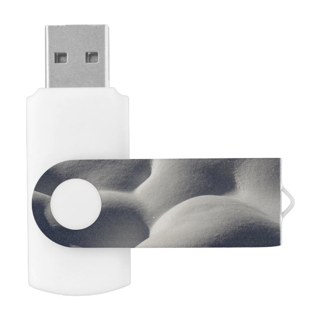 Sparkly Snow Mounds Abstract Nature Flash Drive (Opened)