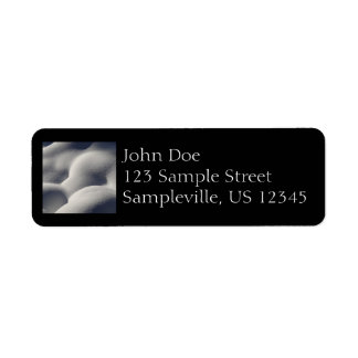 Sparkly Snow Mounds Abstract Nature Label