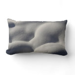 Sparkly Snow Mounds Abstract Nature Lumbar Pillow