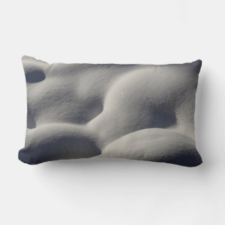 Sparkly Snow Mounds Abstract Nature Lumbar Pillow