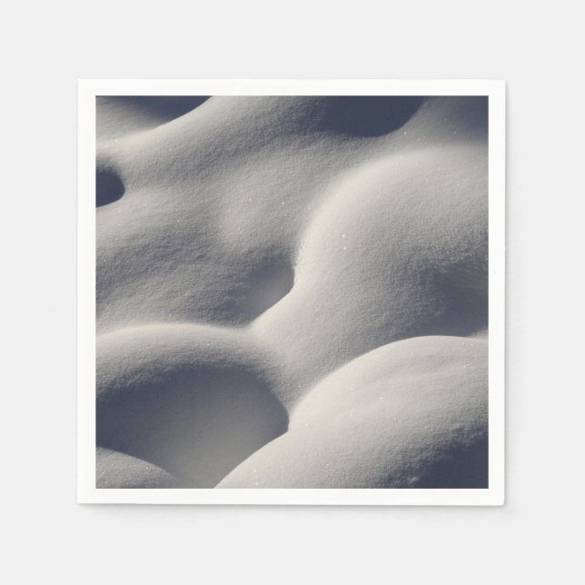 Sparkly Snow Mounds Abstract Nature Napkins (Front)