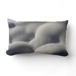 Sparkly Snow Mounds Abstract Nature Photography Lumbar Pillow