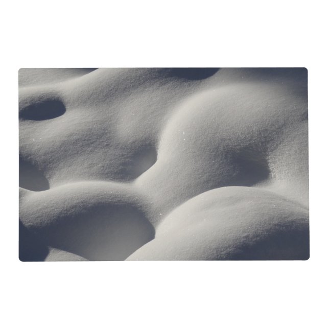 Sparkly Snow Mounds Abstract Nature Placemat (Front)