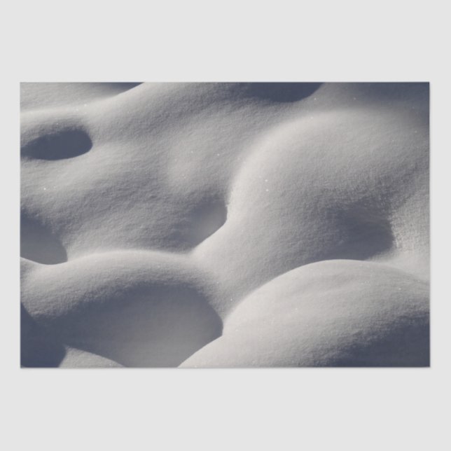 Sparkly Snow Mounds Abstract Nature Tissue Paper (Front)