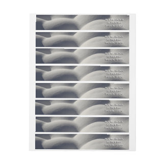 Sparkly Snow Mounds Abstract Nature Wrap Around Label