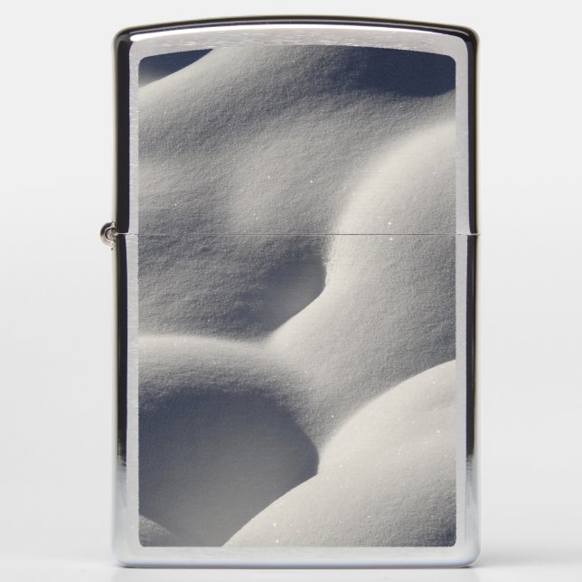 Sparkly Snow Mounds Abstract Nature Zippo Lighter (Front)