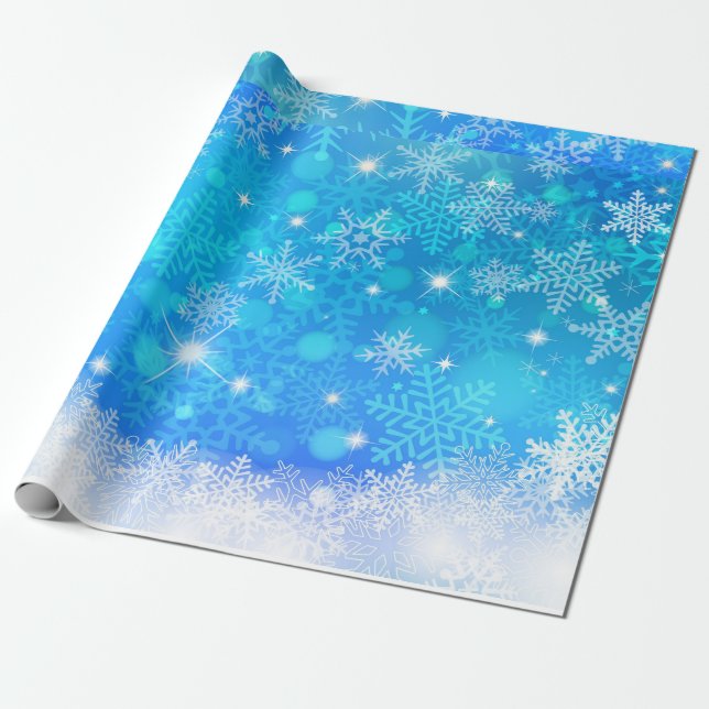 Sparkly Snowflake Christmas Paper (Unrolled)