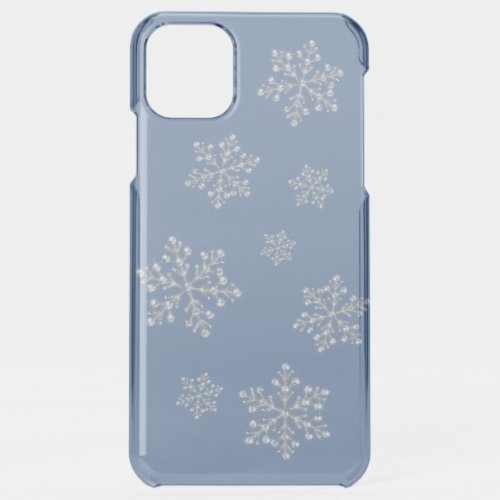 Sparkly Snowflakes on Icy Blue iPhone 11 Pro Max Case