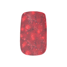 Sparkly Snowflakes, Red: Christmas Minx Nail Wraps