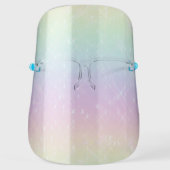 Sparkly Spring Rainbow Pastel Ombre Face Shield (Front)