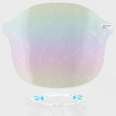 Sparkly Spring Rainbow Pastel Ombre Face Shield (Front w/Glasses)