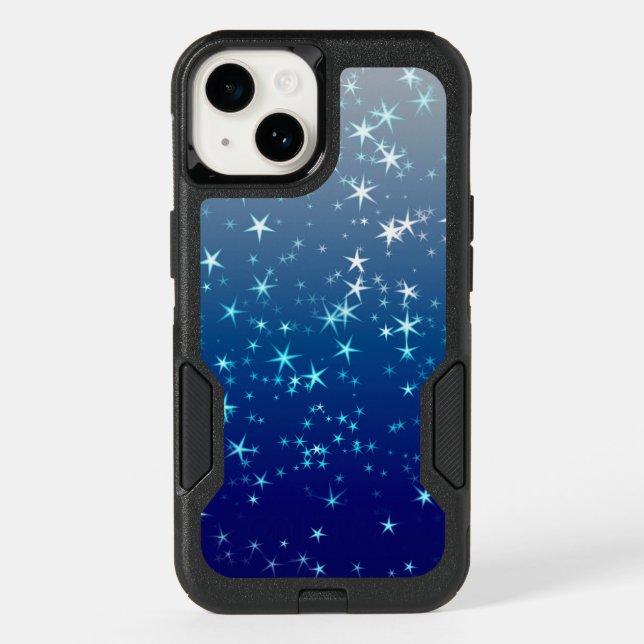 Sparkly Stars Blue Sky Otterbox iPhone Case (Back)