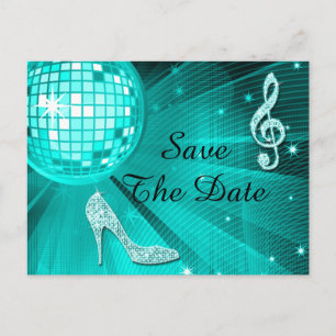 Sparkly Stiletto Heel 100th Birthday Save The Date Announcement Postcard