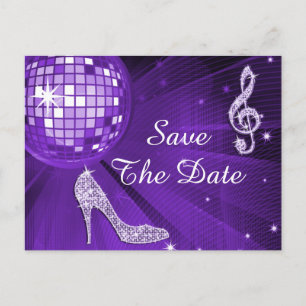 Sparkly Stiletto Heel 80th Birthday Save The Date Announcement Postcard