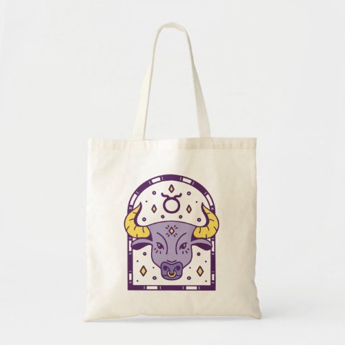 SPARKLY TAURUS ZODIAC SIGN  TOTE BAG