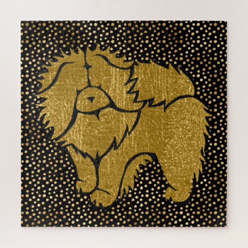 SPARKLY THANG Chow faux metallic jigsaw puzzle