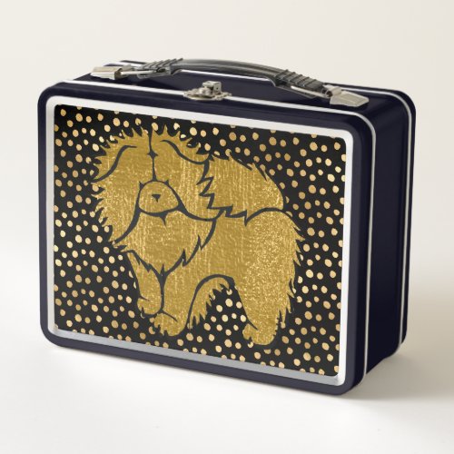 SPARKLY THANG Chow_ faux metallic_ LUNCH BOX