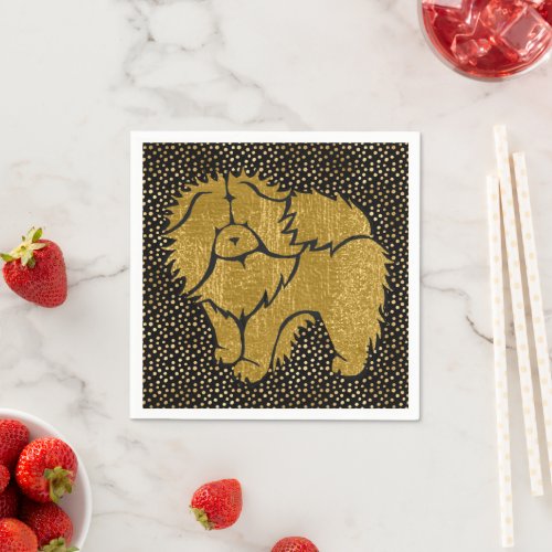 SPARKLY THANG Chow faux metallic  paper napkins