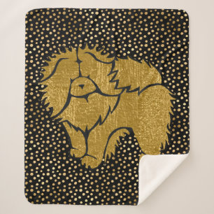 SPARKLY THANG Chow faux metallic sherpa blanket