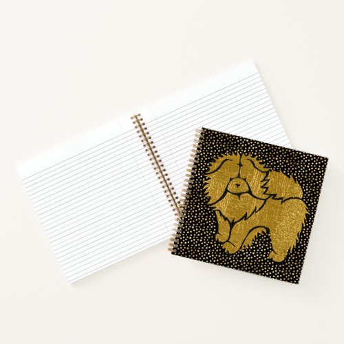 SPARKLY THANG Chow faux metallic spiral notebook