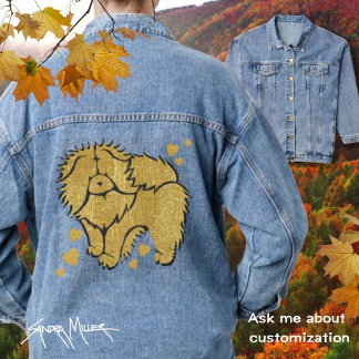 SPARKLY THANG rough chow faux metallc Denim Jacket