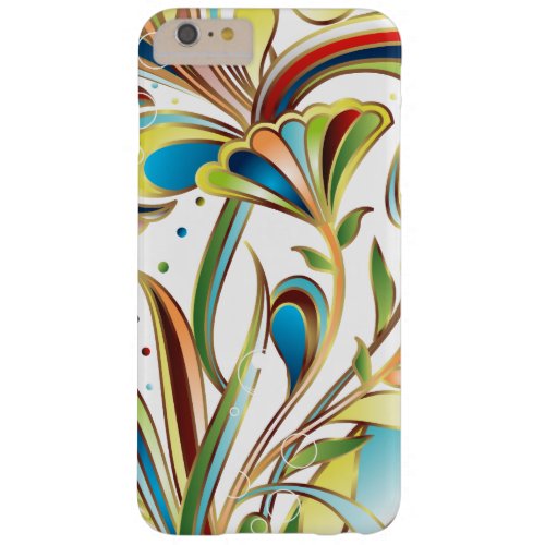 Sparkly Trendy Abstract Floral Barely There iPhone 6 Plus Case